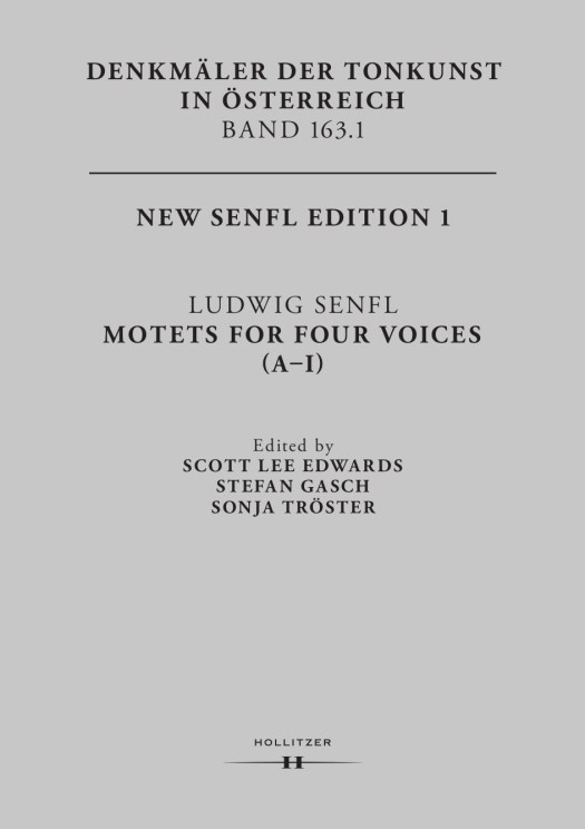 New Senfl Edition, Volume 1, Cover
