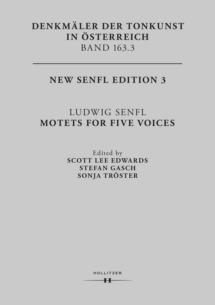 New Senfl Edition, Volume 3, Cover